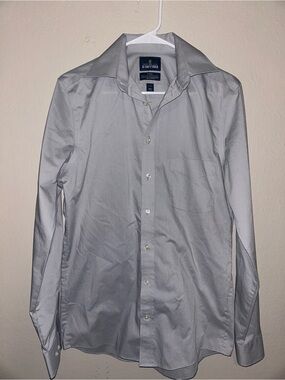 Stafford Gray Button Up Dress Shirt